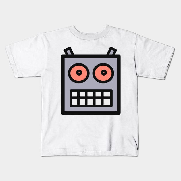 I Am Robot Head Kids T-Shirt by Renzo's Cauldron